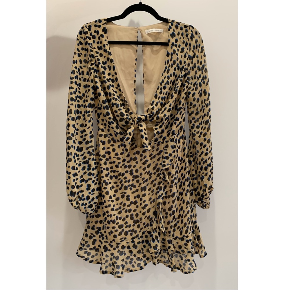 Petal and Pup Leopard print tie front dress